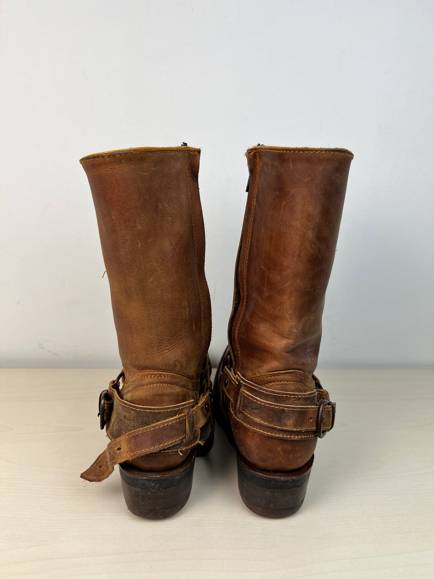 Boots Leather By Clothes Mentor In Tan, Size: 6.5