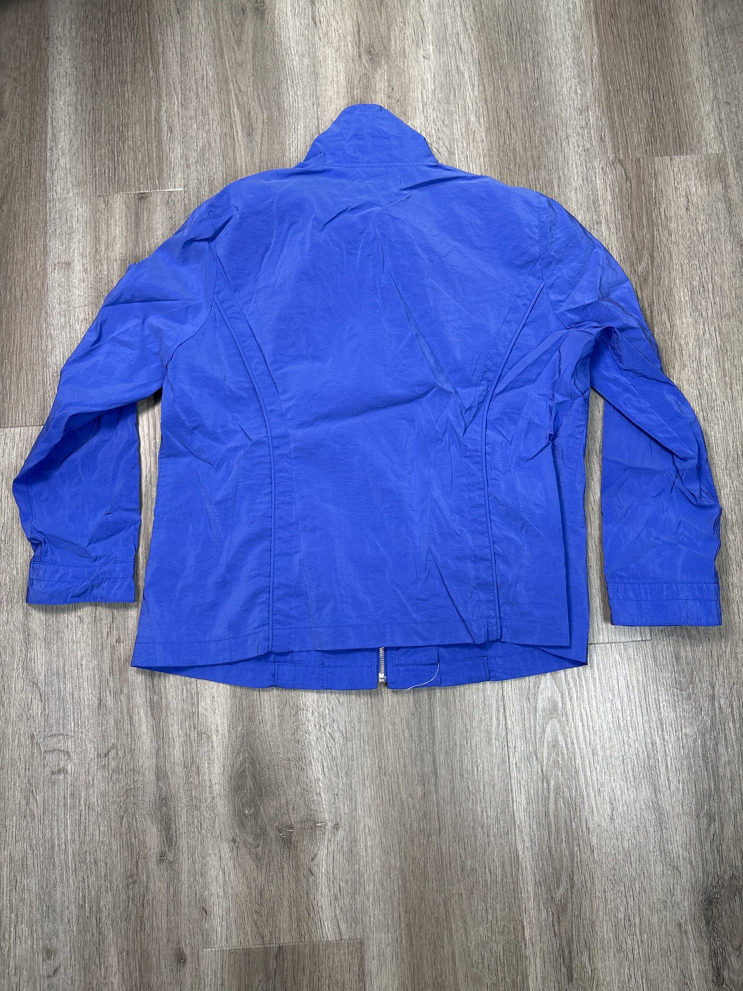 Jacket Windbreaker By Zenergy By Chicos In Blue, Size: L