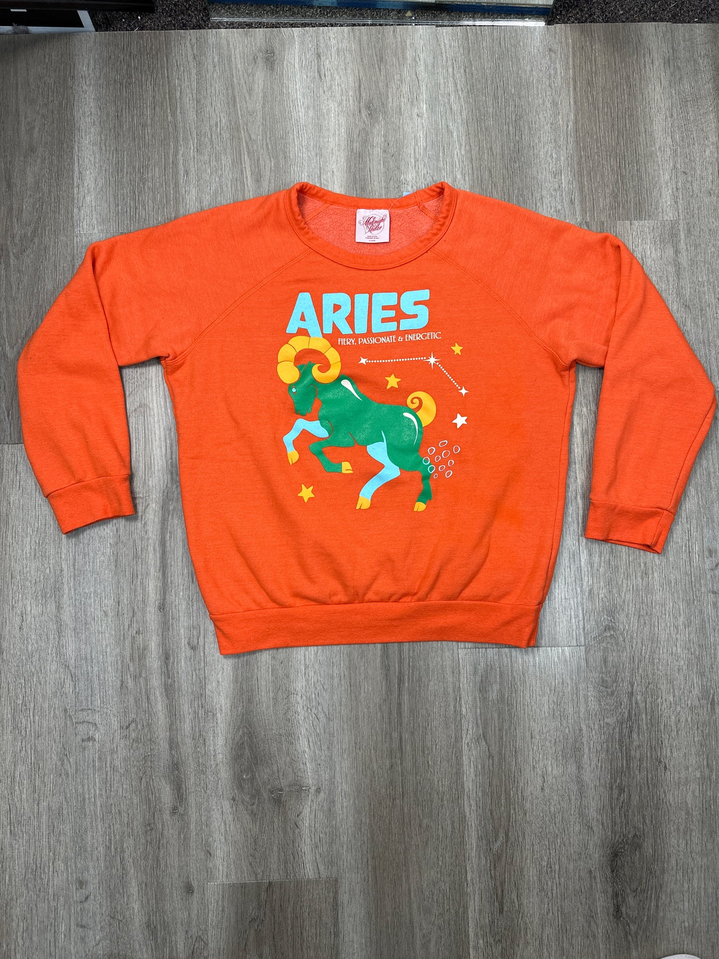 Sweatshirt Crewneck By Midnight Rider In Orange, Size: Xl