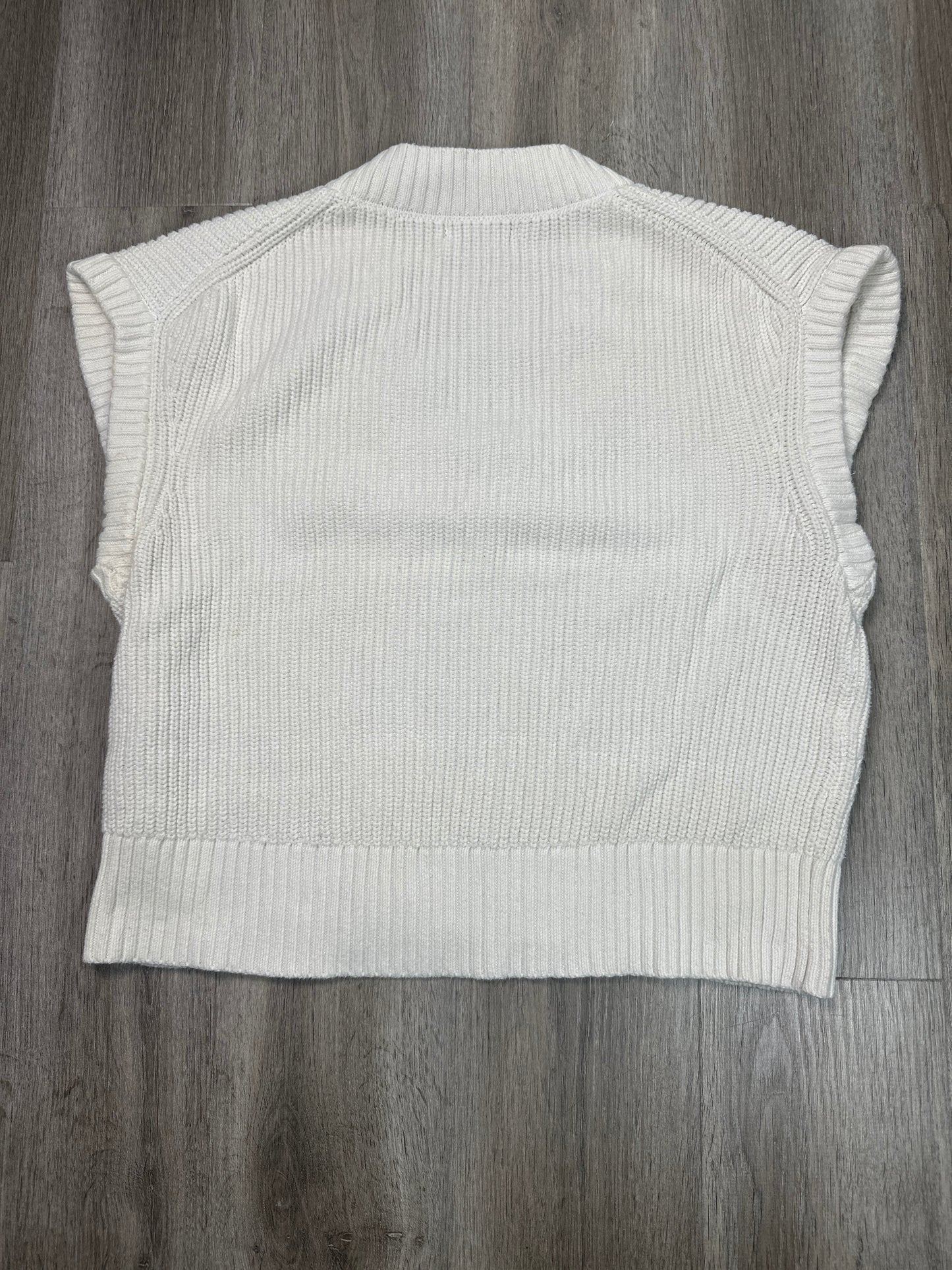 Vest Sweater By Banana Republic In White, Size: L