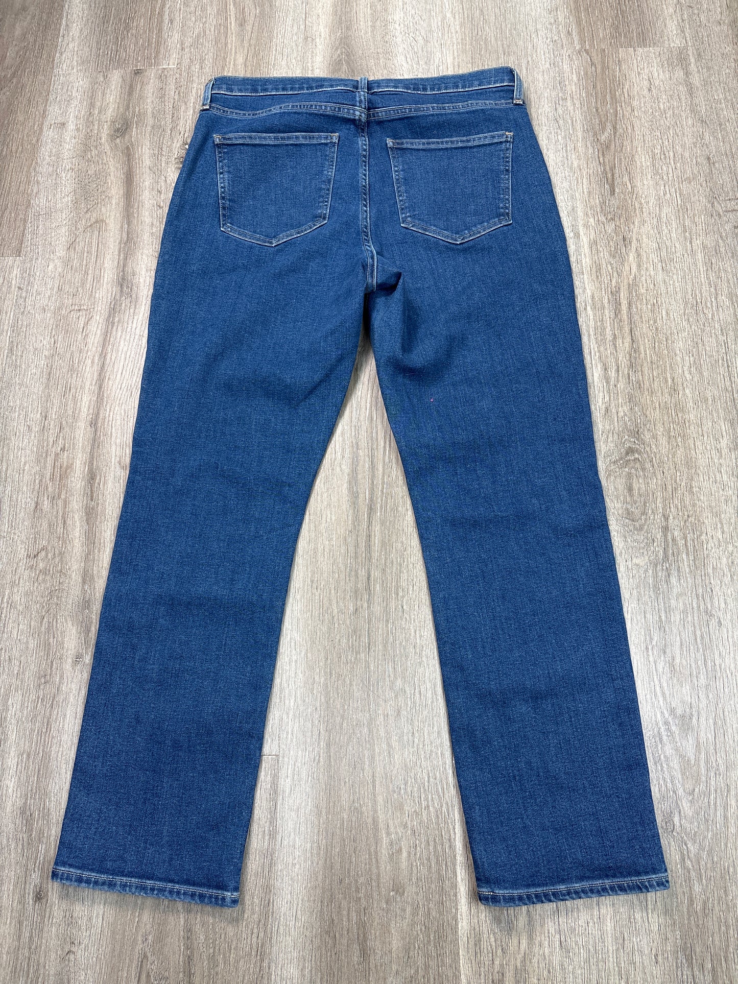 Jeans Straight By Gap In Blue Denim, Size: 14