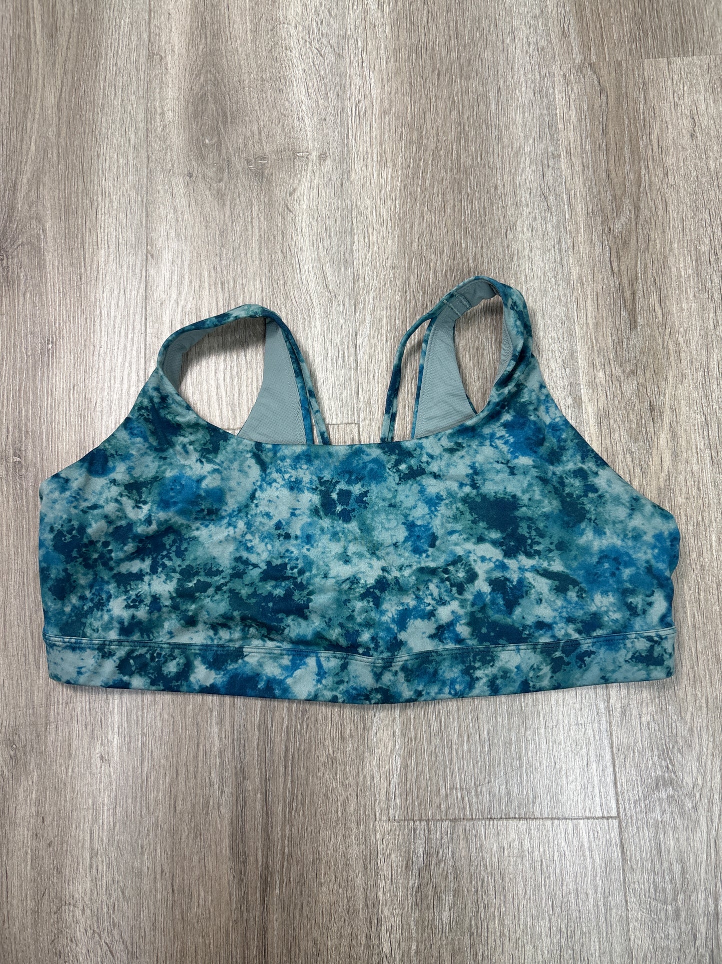 Athletic Bra By Athleta In Blue & Green, Size: 2x