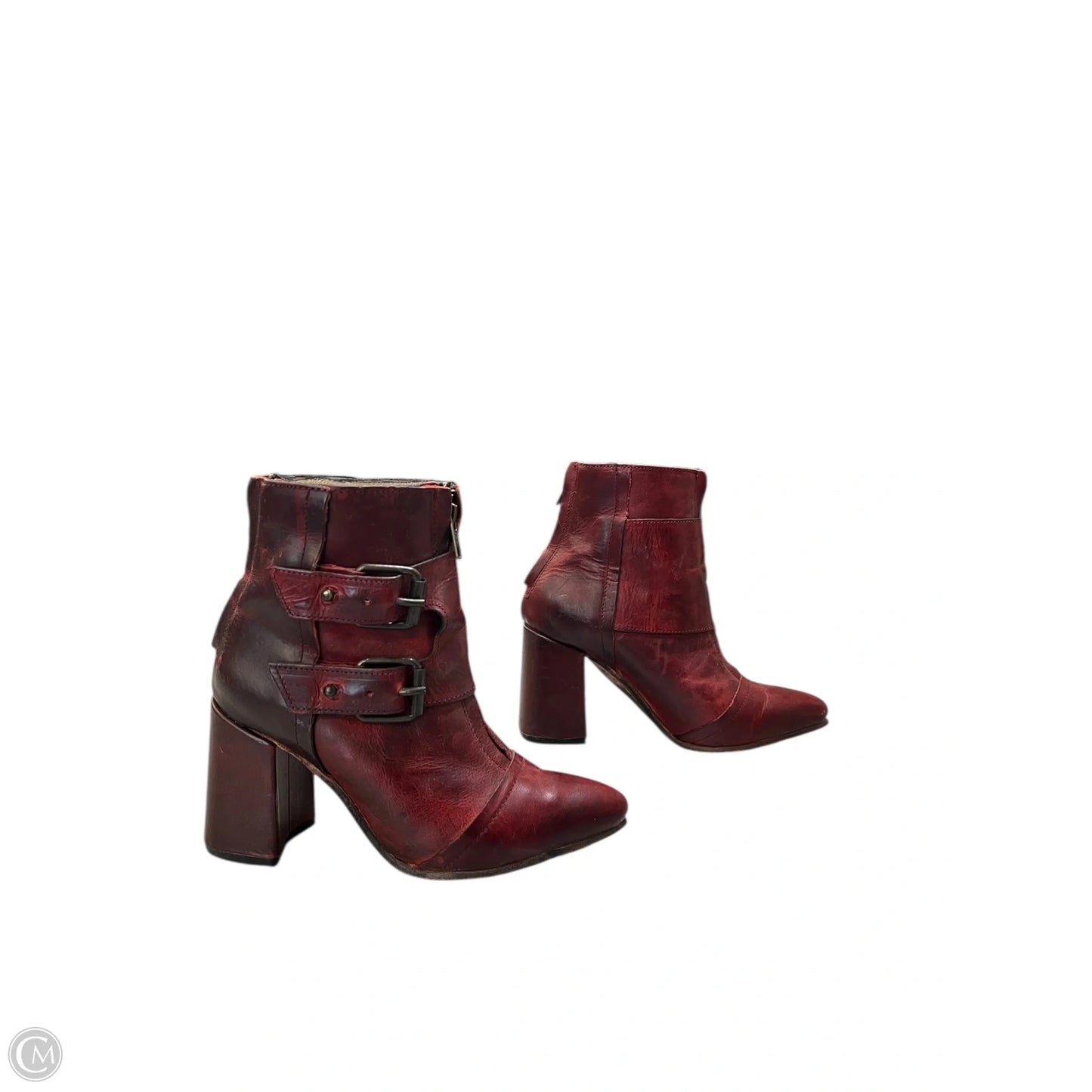 Boots Ankle Heels By Freebird In Red, Size: 6