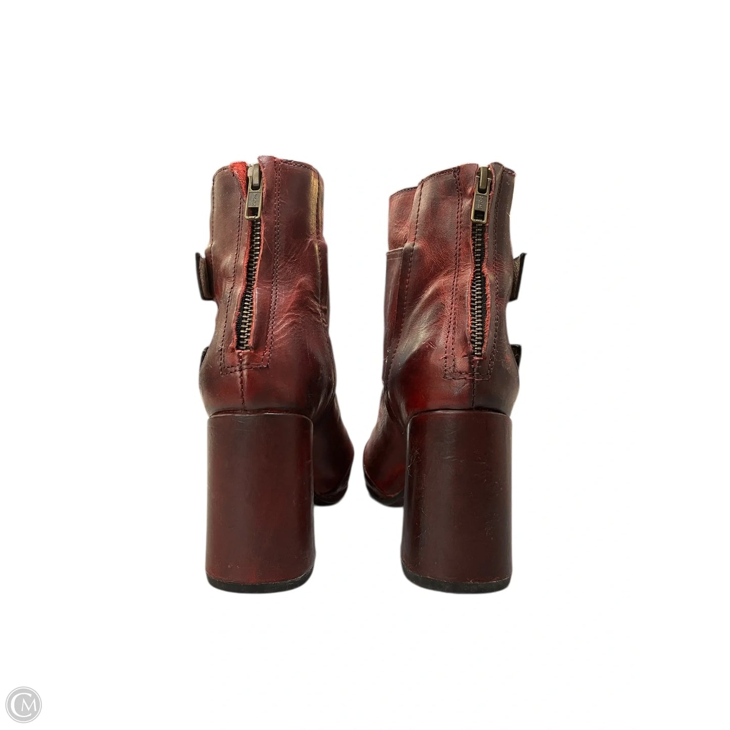 Boots Ankle Heels By Freebird In Red, Size: 6