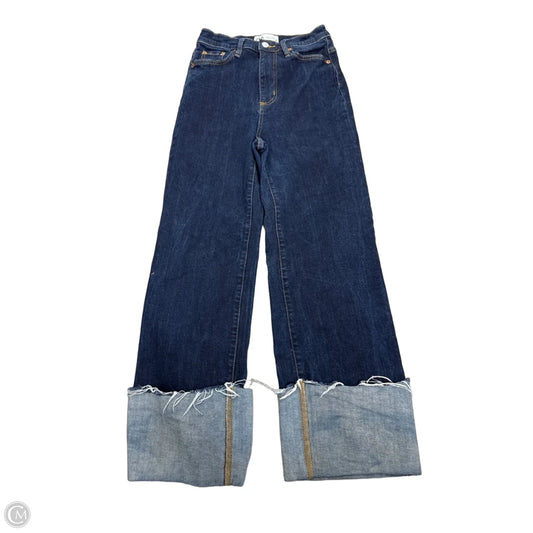 Jeans Wide Leg By Zara In Blue Denim, Size: 2