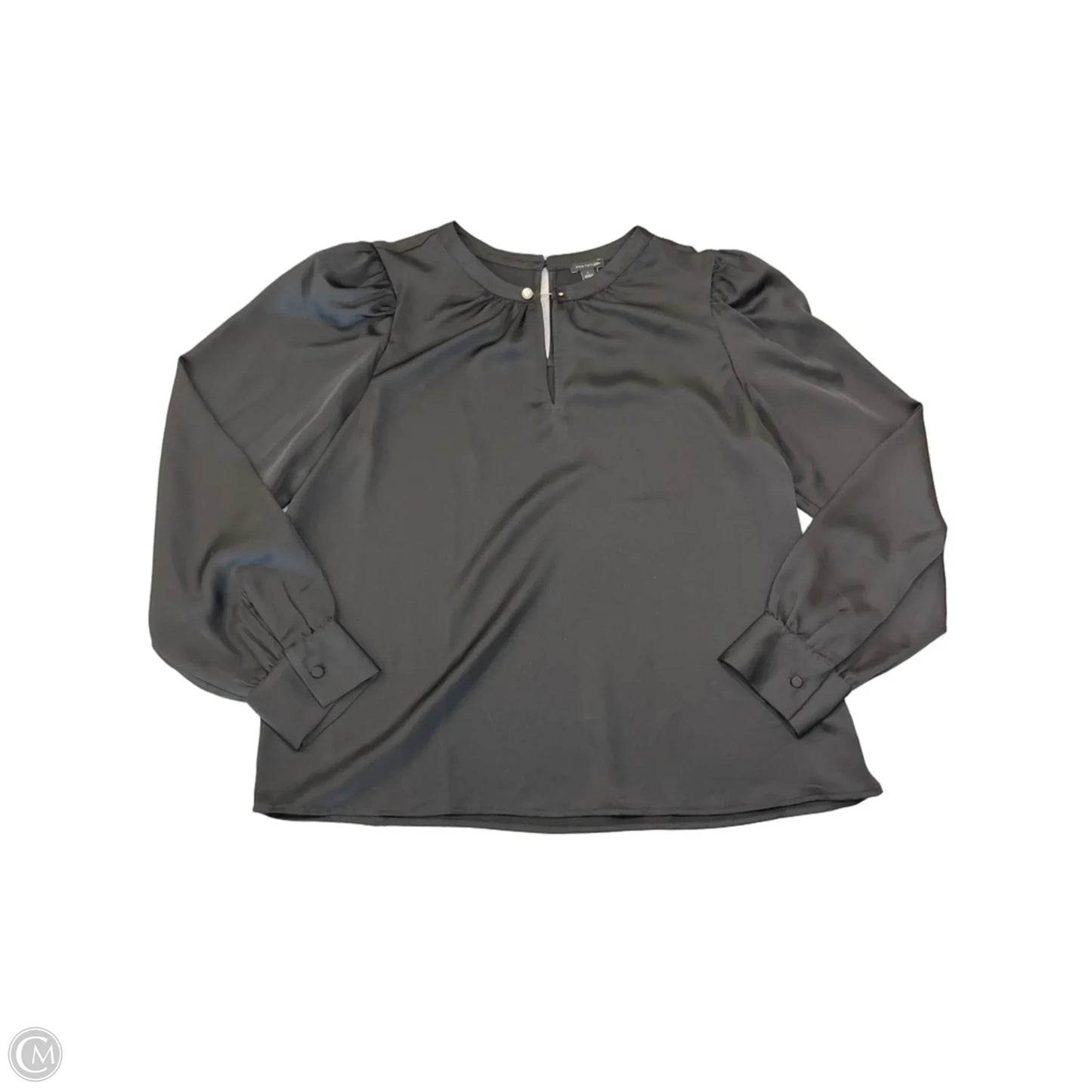 Blouse Long Sleeve By Ann Taylor In Black, Size: L