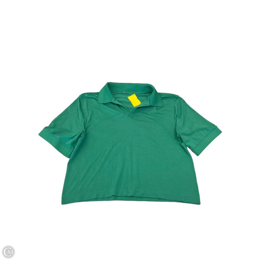 Athletic Top Short Sleeve By Lululemon In Green, Size: S