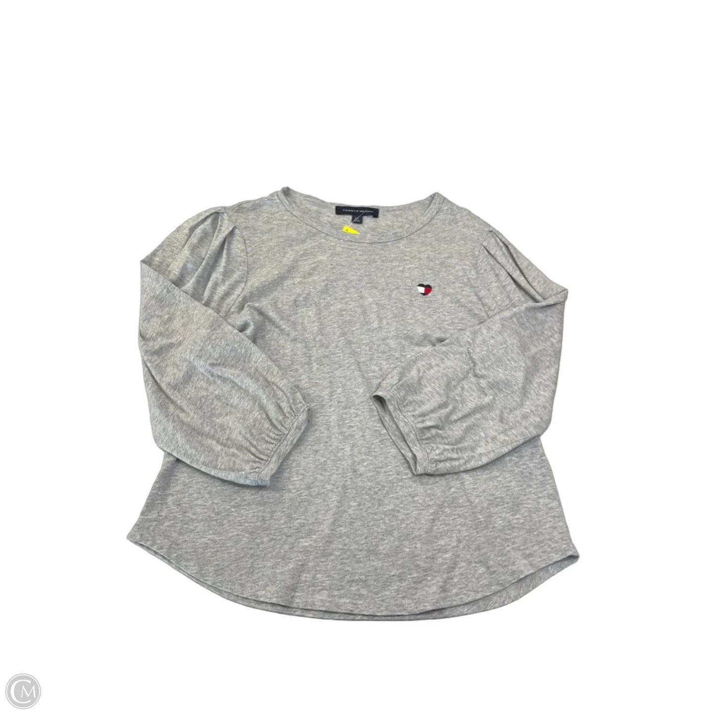 Top Long Sleeve By Tommy Hilfiger In Grey, Size: L