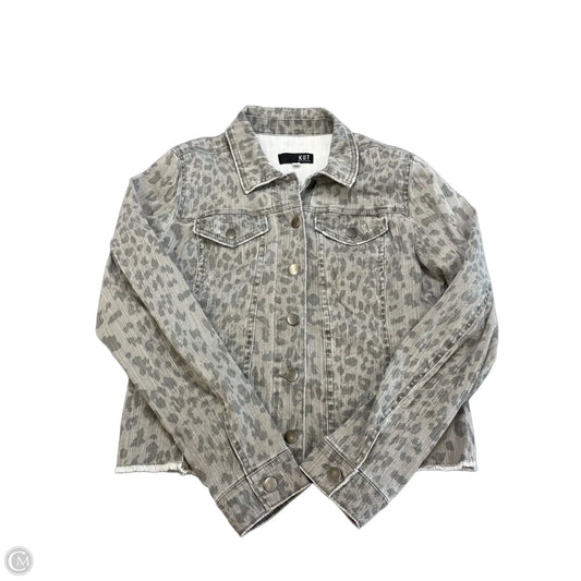 Jacket Denim By Kut In Animal Print, Size: L