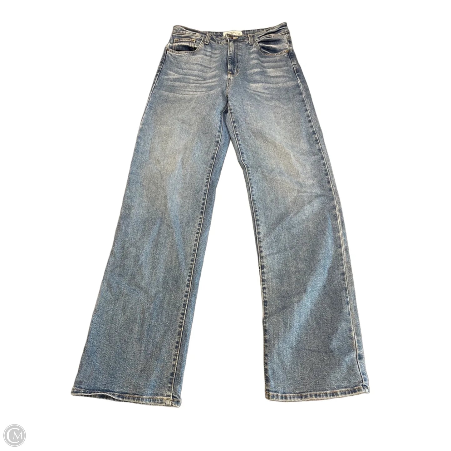 Jeans Wide Leg By Just Black In Blue Denim, Size: 10