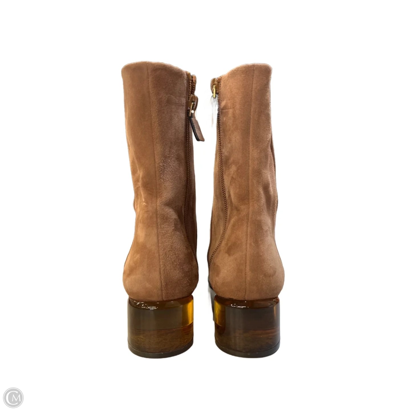 Boots Designer By Stuart Weitzman In Brown, Size: 7.5