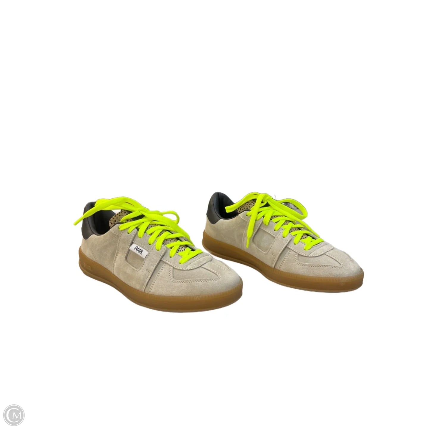 Shoes Sneakers By P448 In Grey & Yellow, Size: 8.5