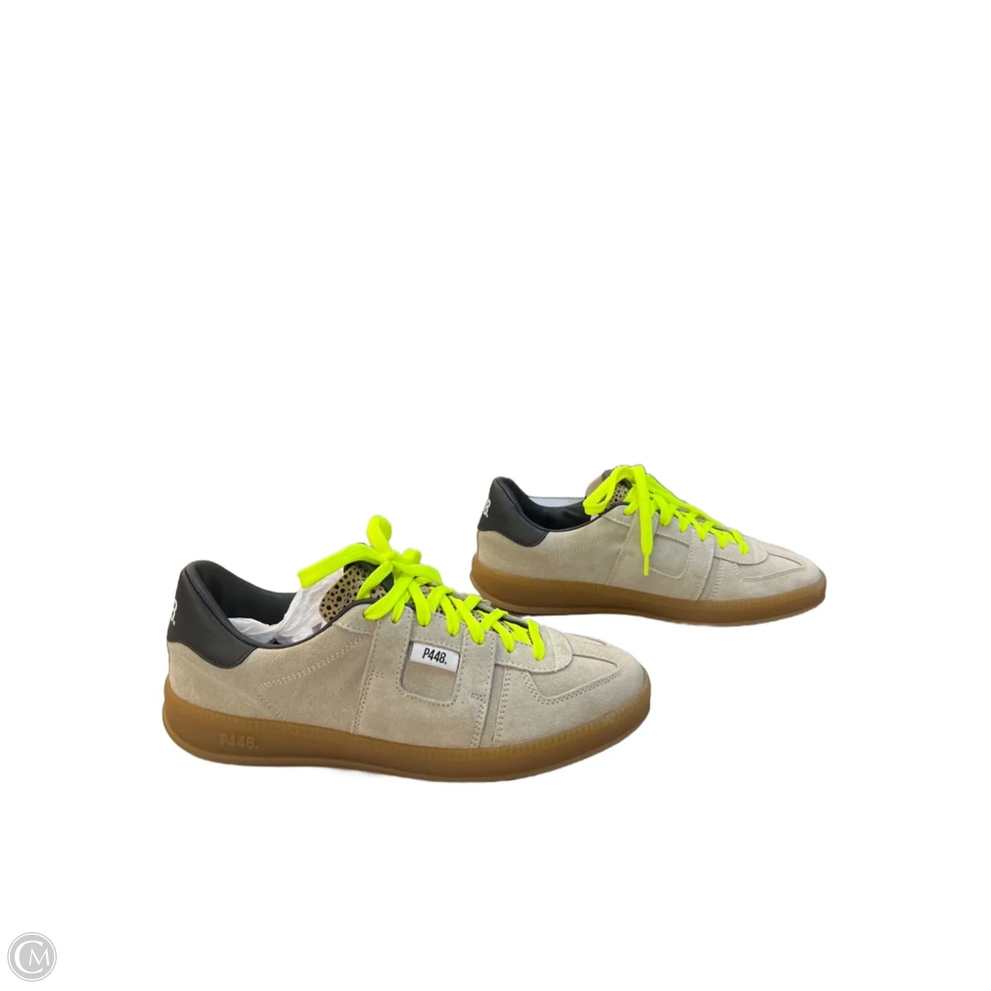 Shoes Sneakers By P448 In Grey & Yellow, Size: 8.5