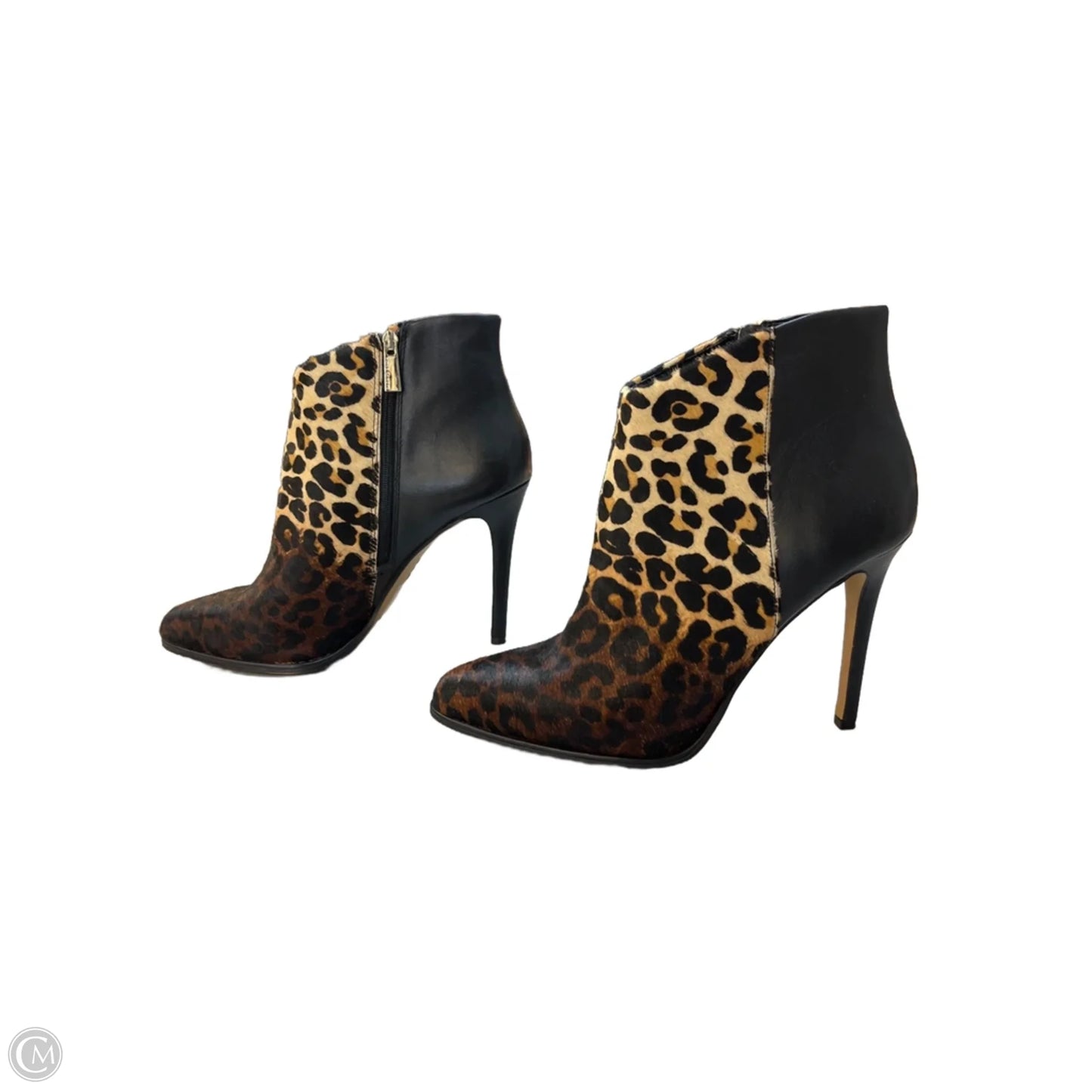 Boots Ankle Heels By Vince Camuto In Animal Print, Size: 10