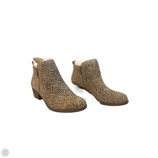 Boots Ankle Flats By Lucky Brand In Animal Print, Size: 8.5