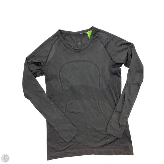 Athletic Top Long Sleeve Crewneck By Lululemon In Black, Size: M