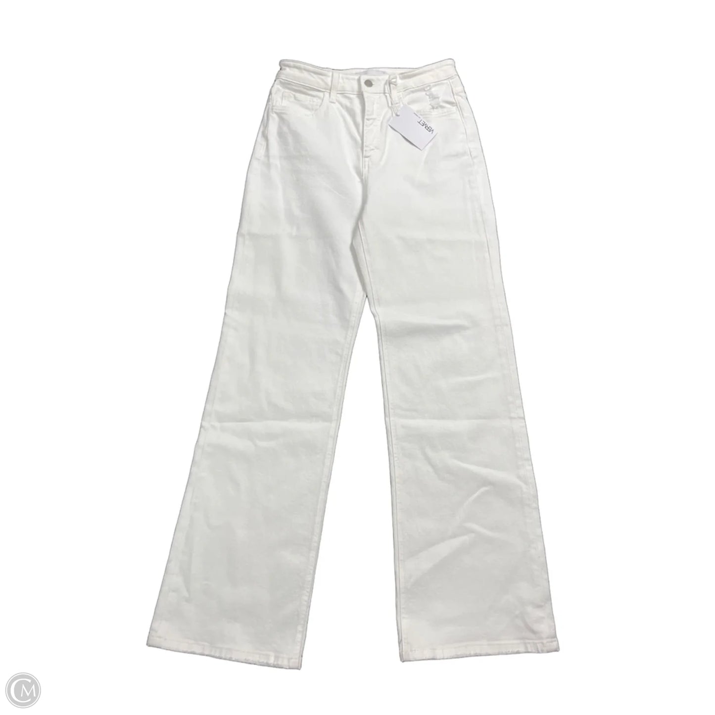 Jeans Flared By Vervet In White Denim, Size: 8