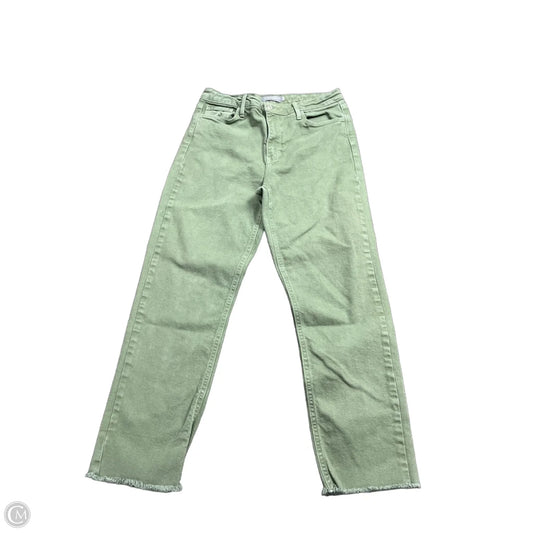 Jeans Cropped By Just Usa In Green Denim, Size: 8