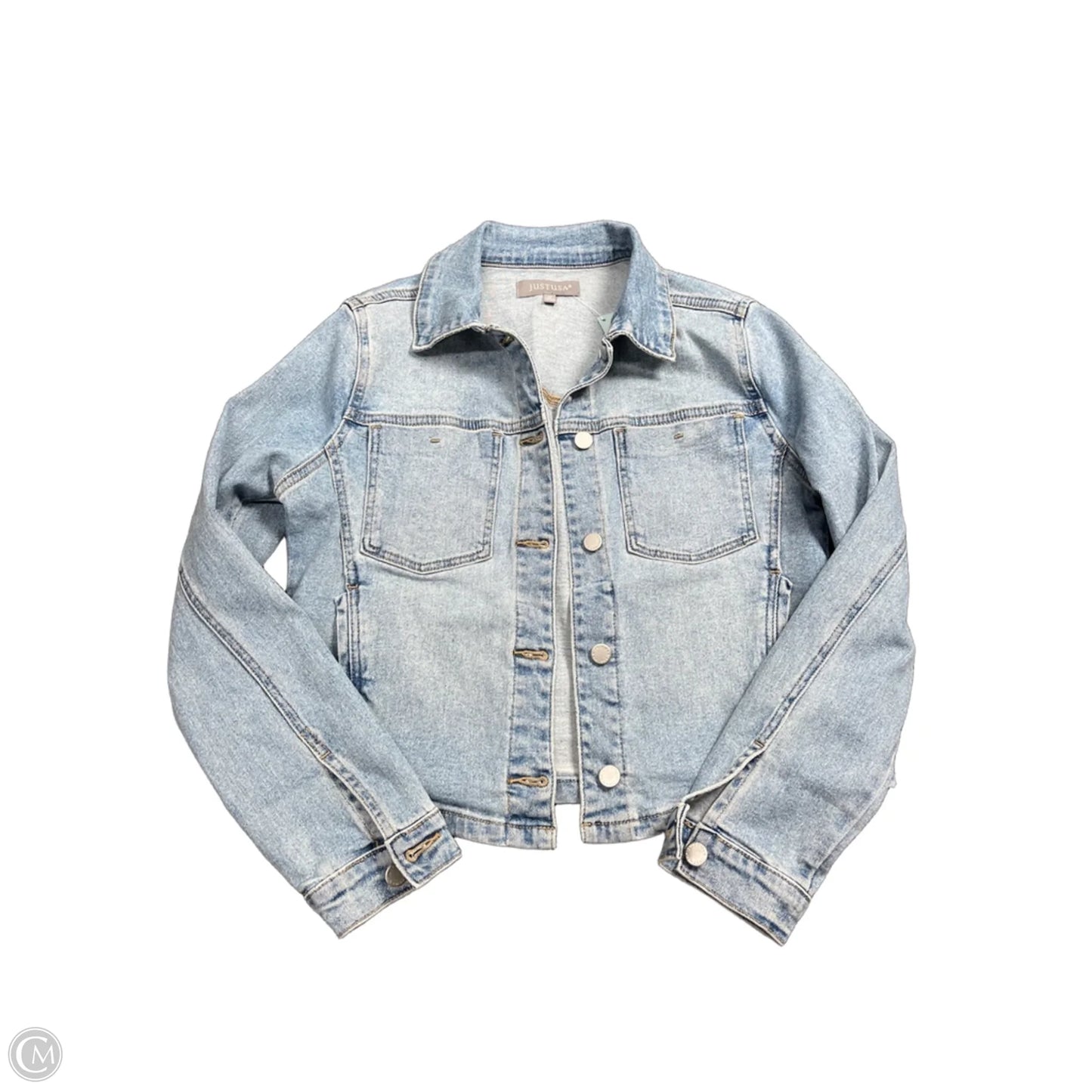 Jacket Denim By Just Usa In Blue Denim, Size: M