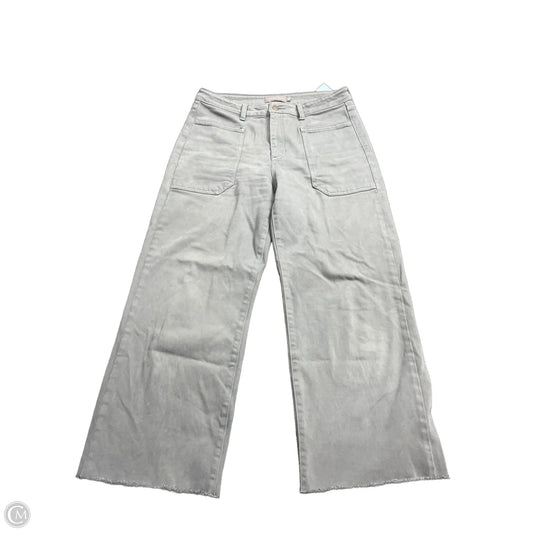 Jeans Cropped By Just Usa In Grey Denim, Size: 8