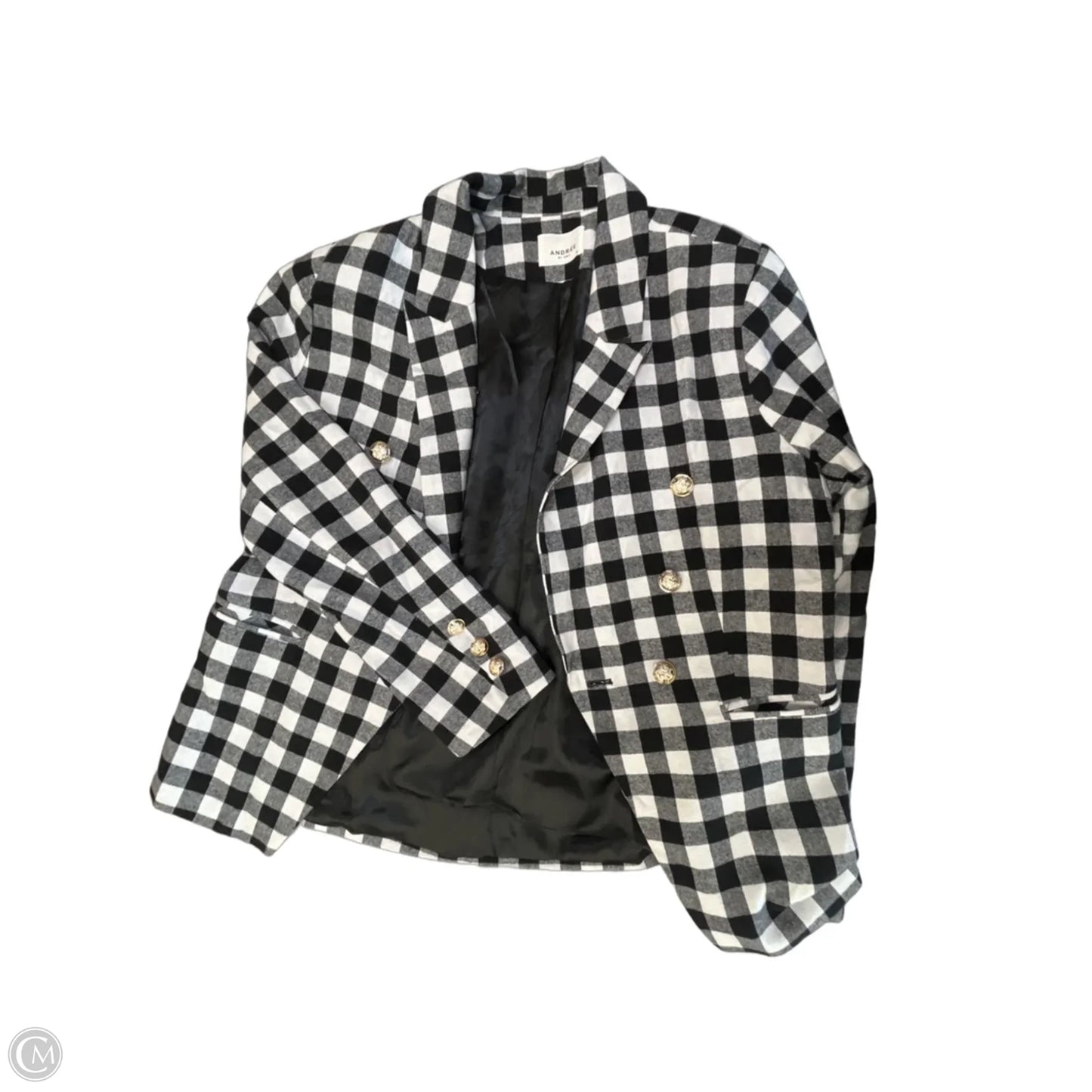 Blazer By Andree By Unit In Black & White, Size: M