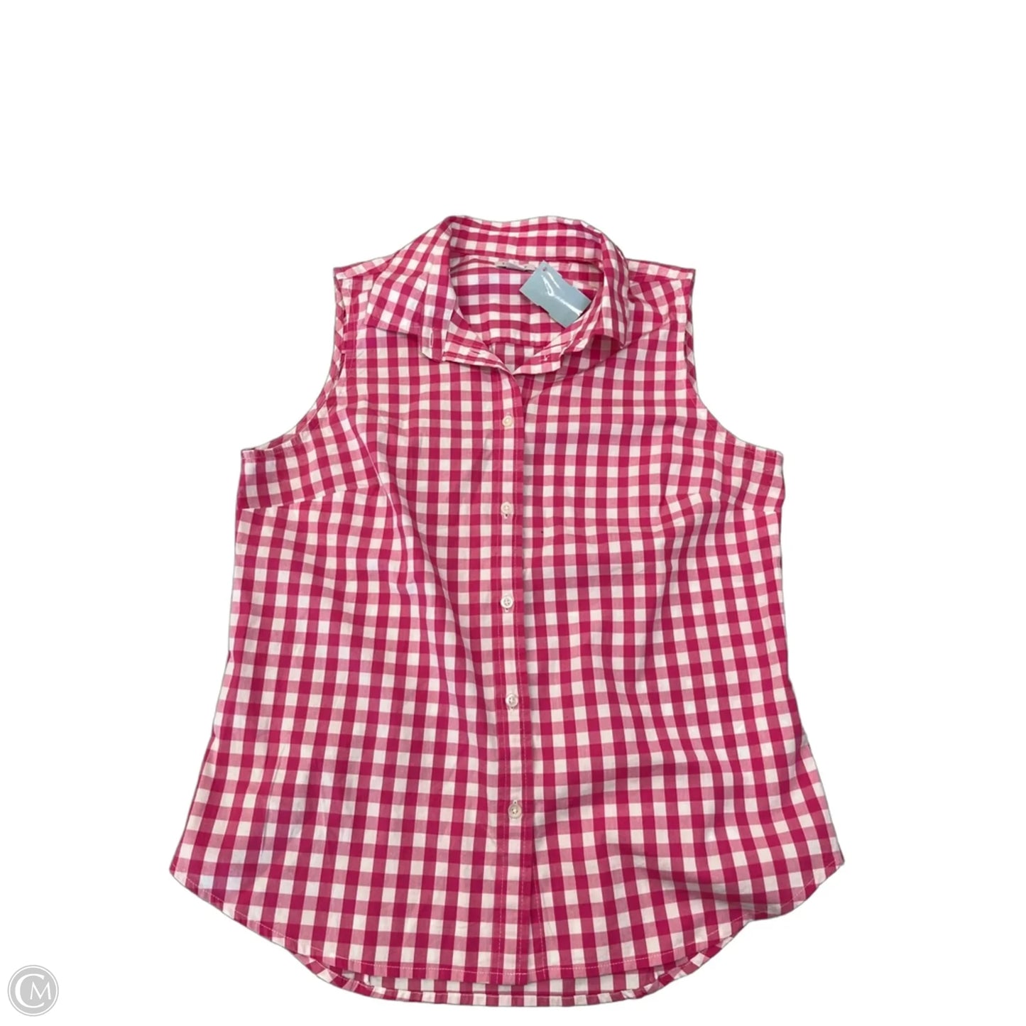Top Sleeveless By J. Crew In Plaid Pattern, Size: M