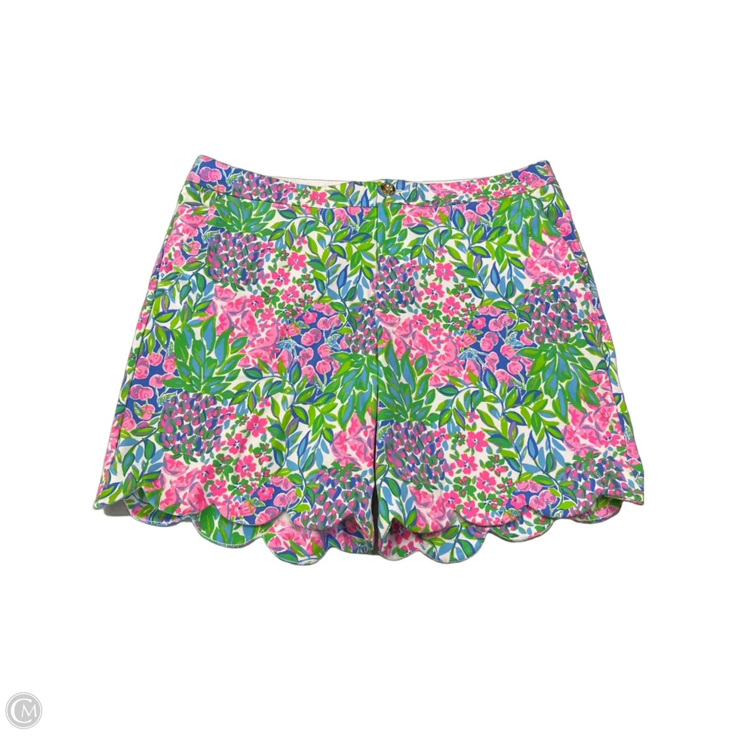 Shorts Designer By Lilly Pulitzer In Green & Pink, Size: Xl