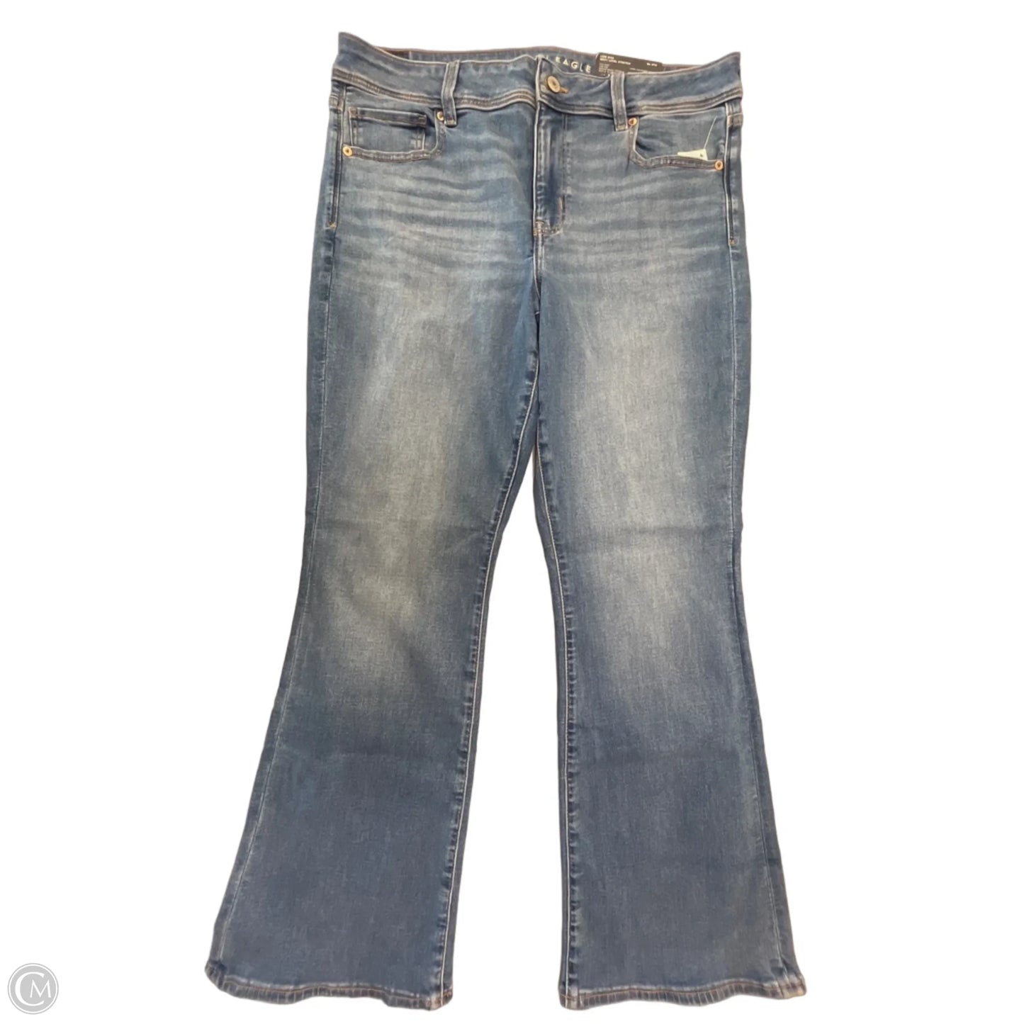 Jeans Boot Cut By American Eagle In Blue Denim, Size: 14