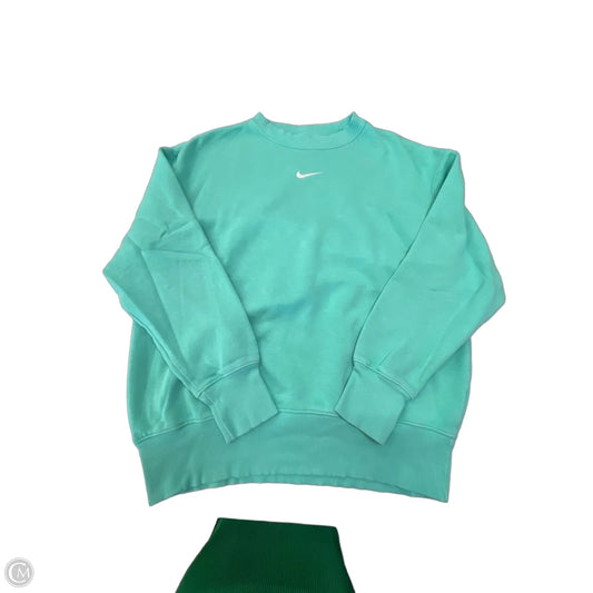 Athletic Sweatshirt Crewneck By Nike Apparel In Green, Size: Xs
