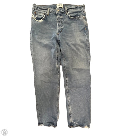 Jeans Straight By Agolde In Blue Denim, Size: 4