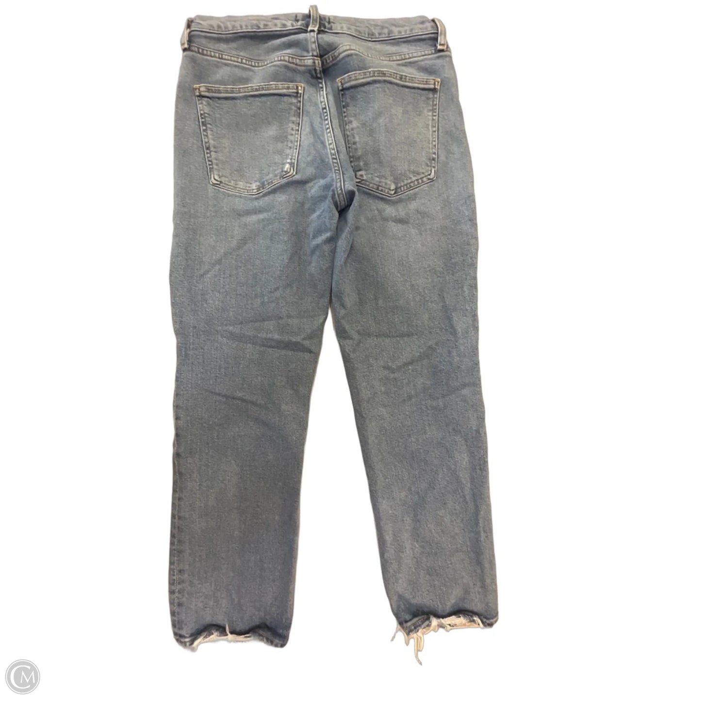 Jeans Straight By Agolde In Blue Denim, Size: 4