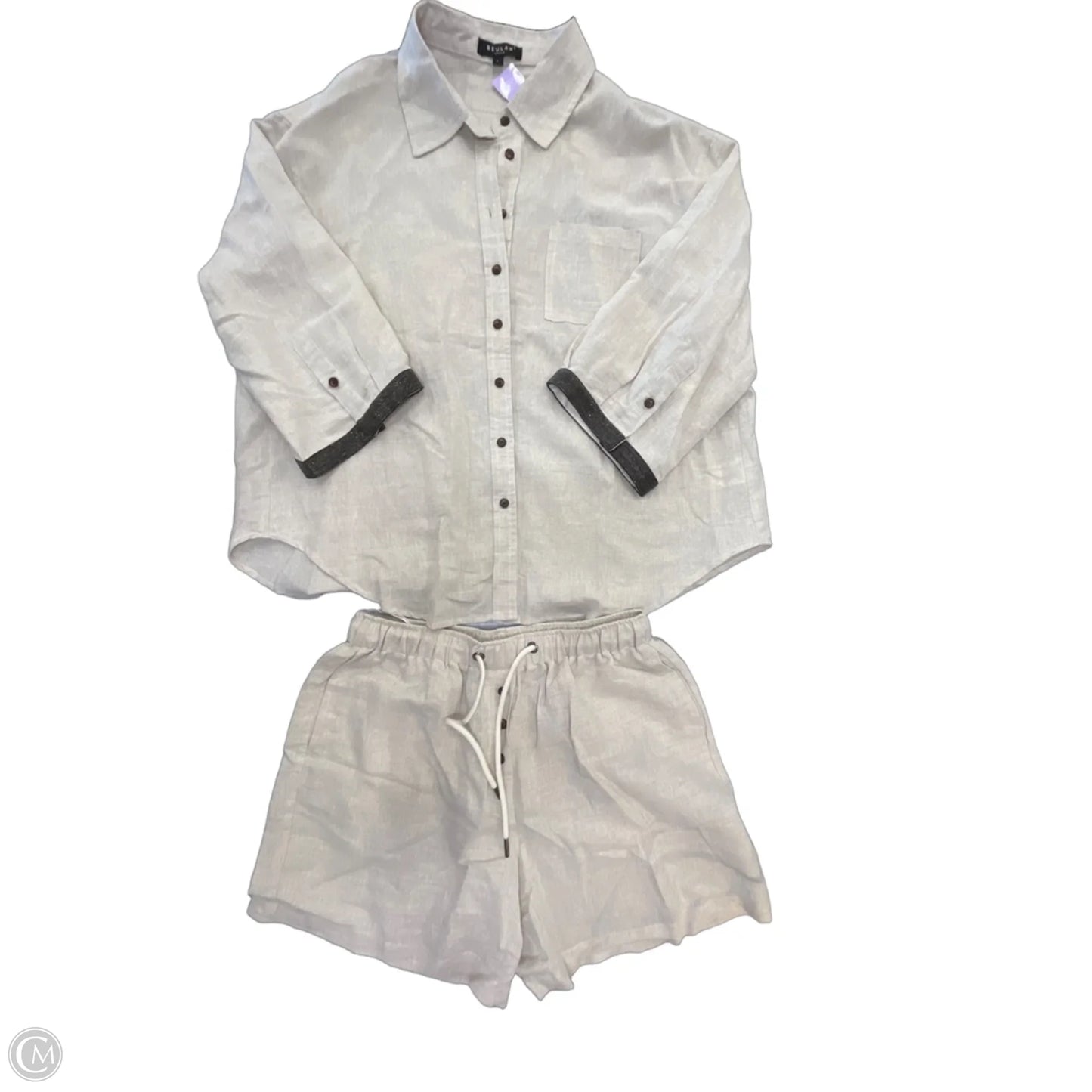 Shorts Set By Clothes Mentor In Beige, Size: L