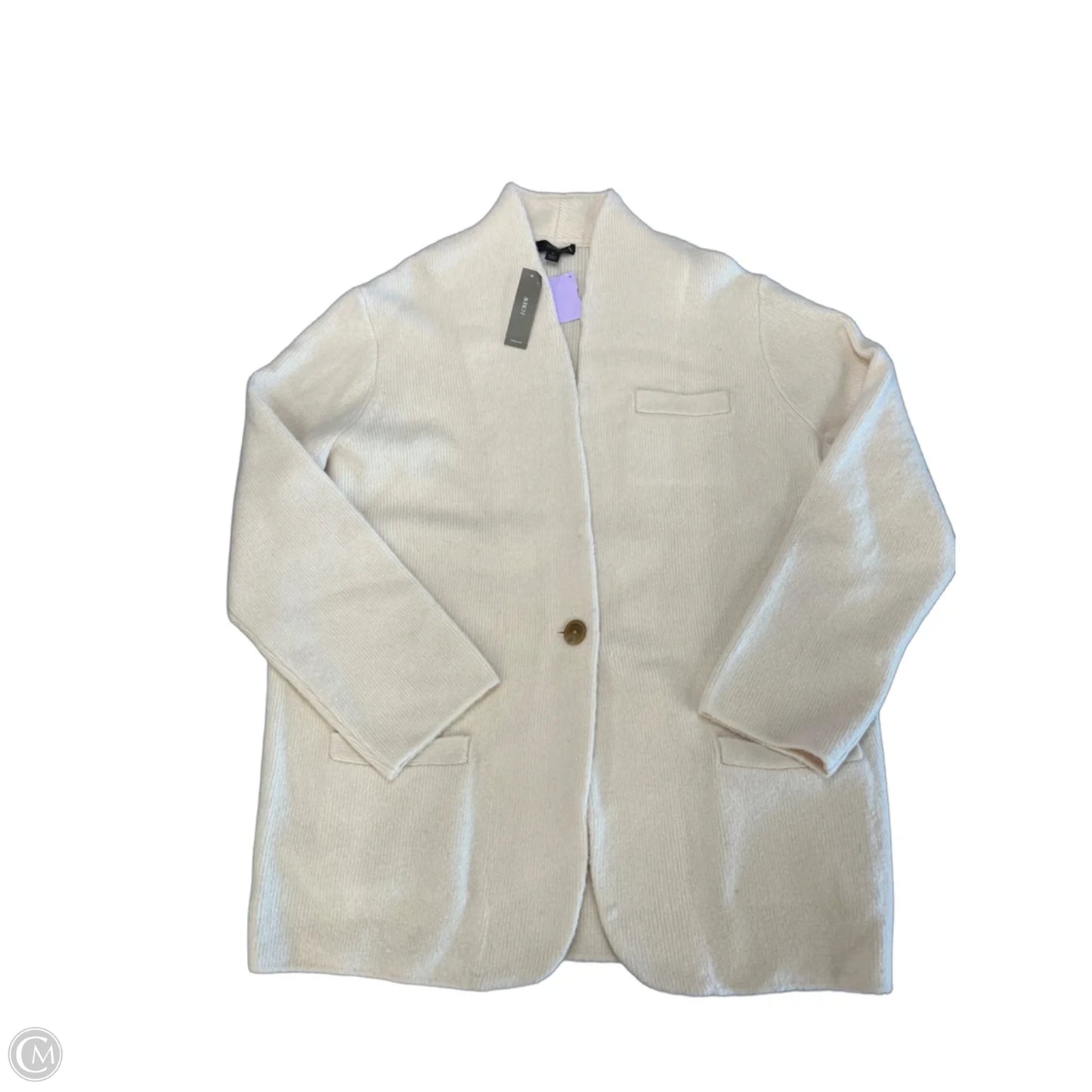 Sweater Cardigan By J. Crew In Cream, Size: L