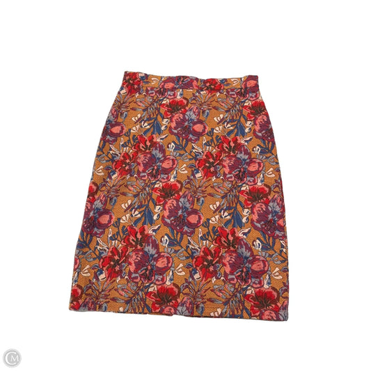 Skirt Midi By Maeve In Floral Print, Size: M