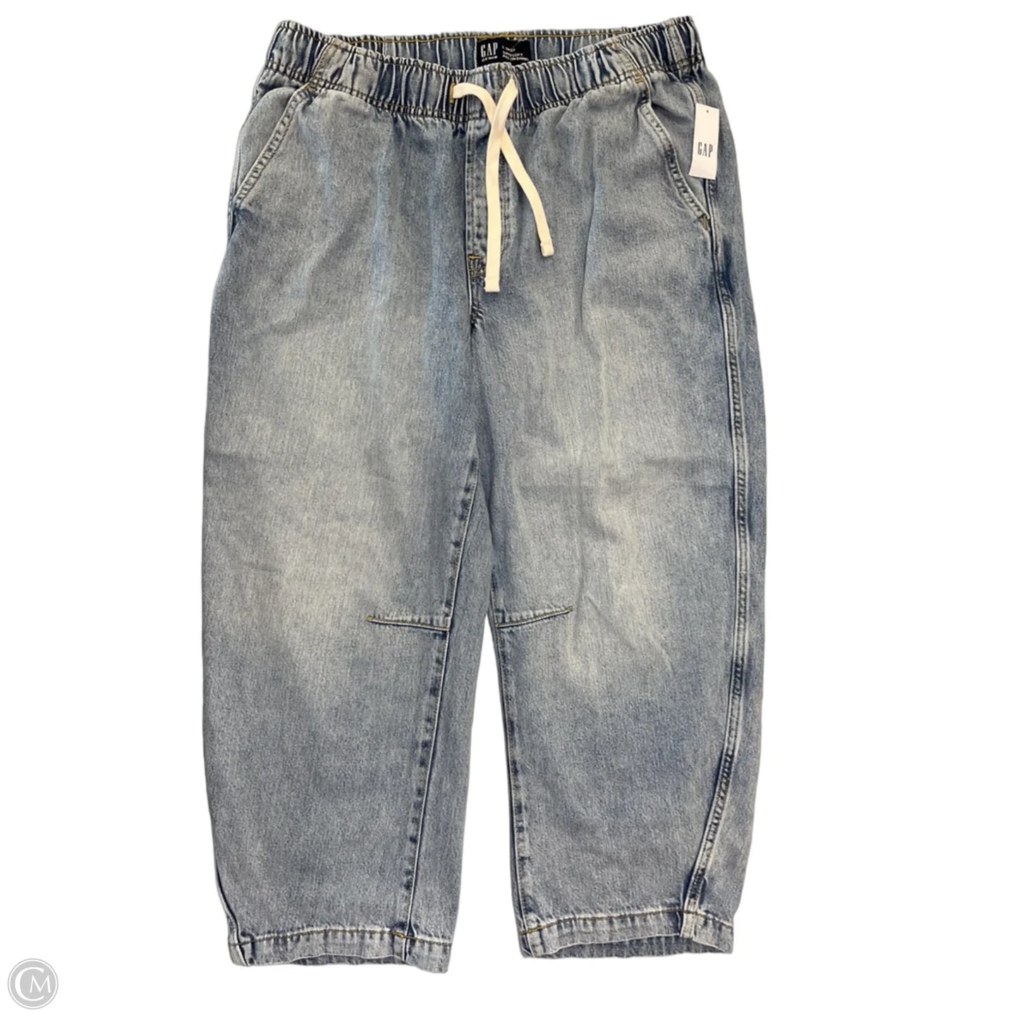 Pants Wide Leg By Gap In Blue Denim, Size: L