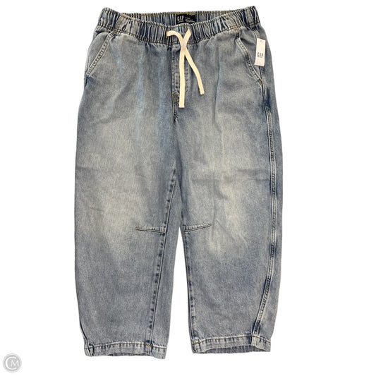 Pants Wide Leg By Gap In Blue Denim, Size: L