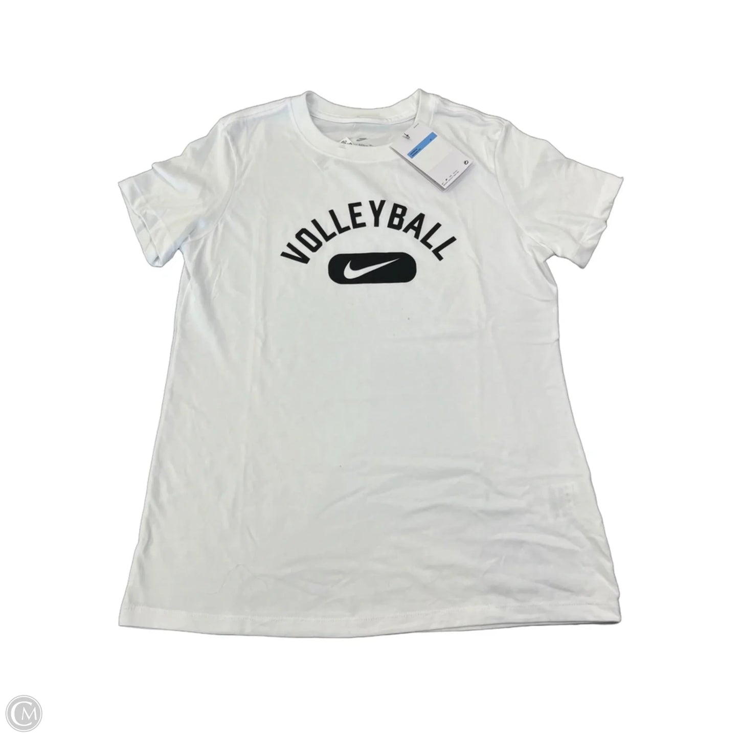 Athletic Top Short Sleeve By Nike Apparel In White, Size: M