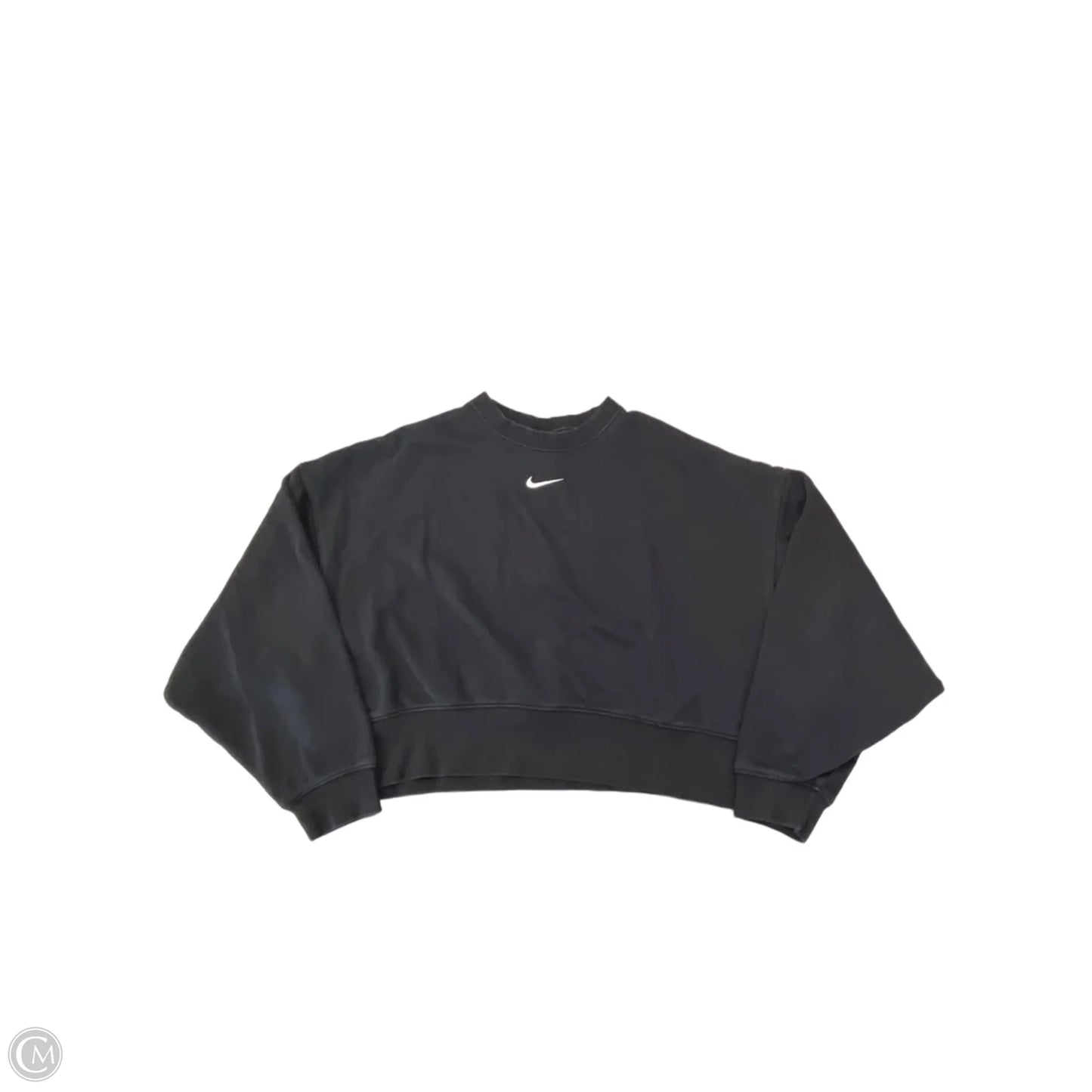 Athletic Sweatshirt Collar By Nike Apparel In Black, Size: S