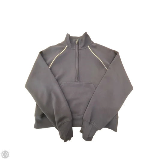 Athletic Top Long Sleeve Collar By Offline In Navy, Size: Xs