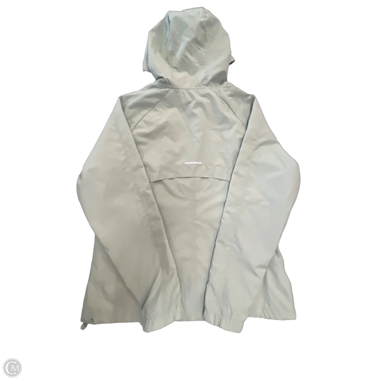 Jacket Windbreaker By Asics In Green, Size: M