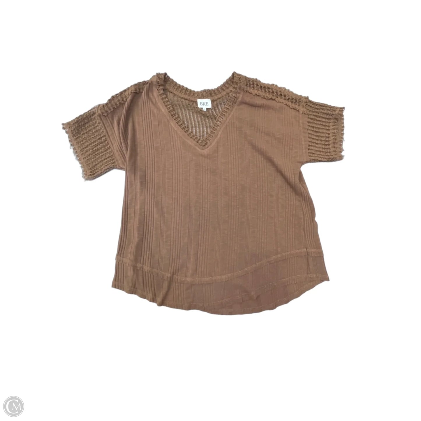 Top Short Sleeve Basic By Bke In Brown, Size: S