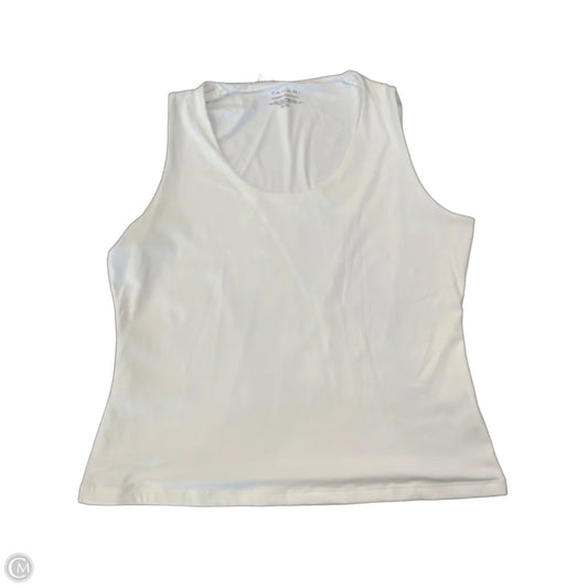 Tank Top By Tahari In White, Size: Xl