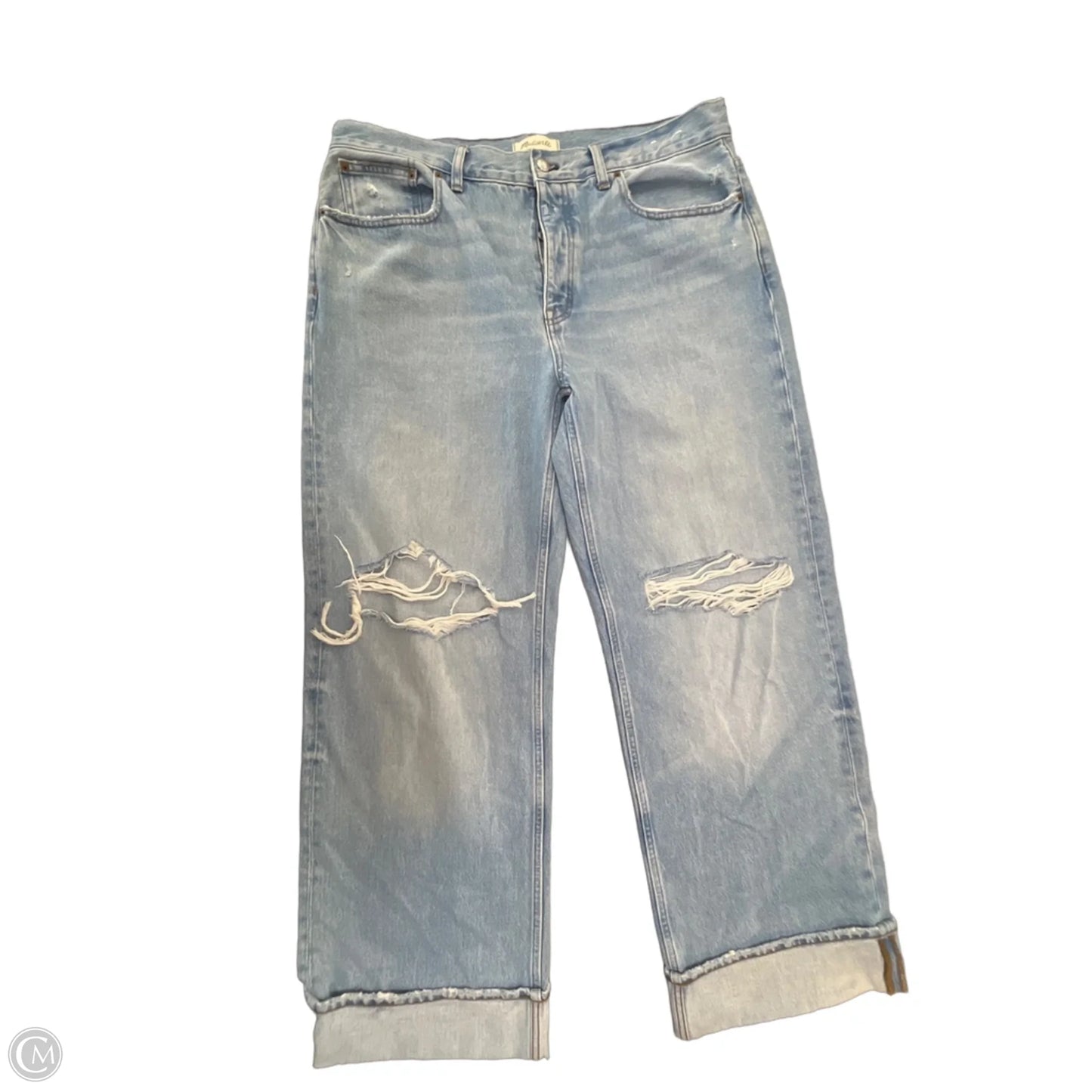 Jeans Wide Leg By Madewell In Blue Denim, Size: 12