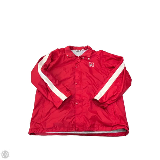 Jacket Windbreaker By Clothes Mentor In Red, Size: L