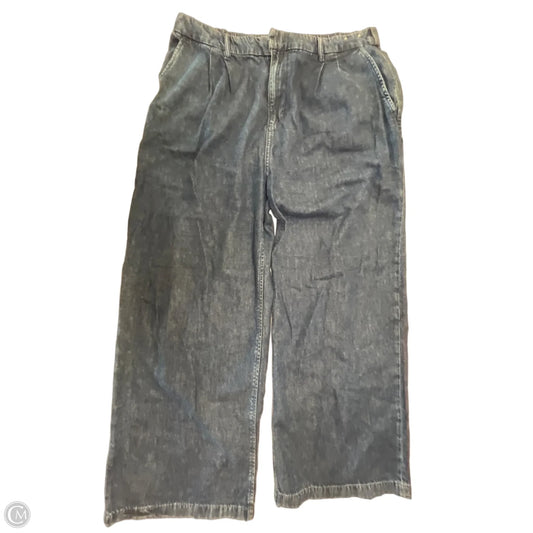 Pants Wide Leg By Gap In Blue Denim, Size: Xl