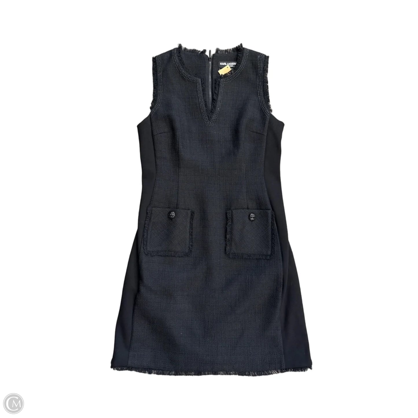 Dress Designer By Karl Lagerfeld In Black, Size: S