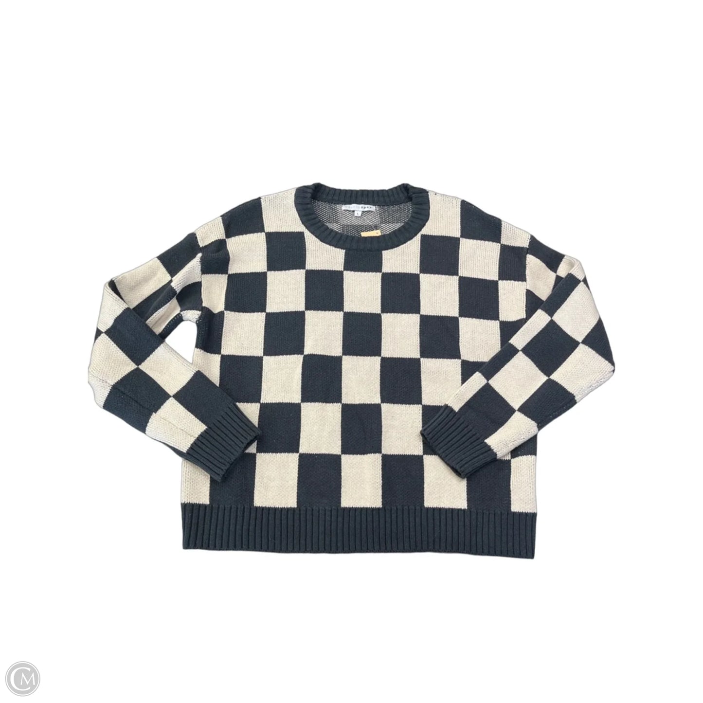 Sweater By Baltic Born In Checkered Pattern, Size: L