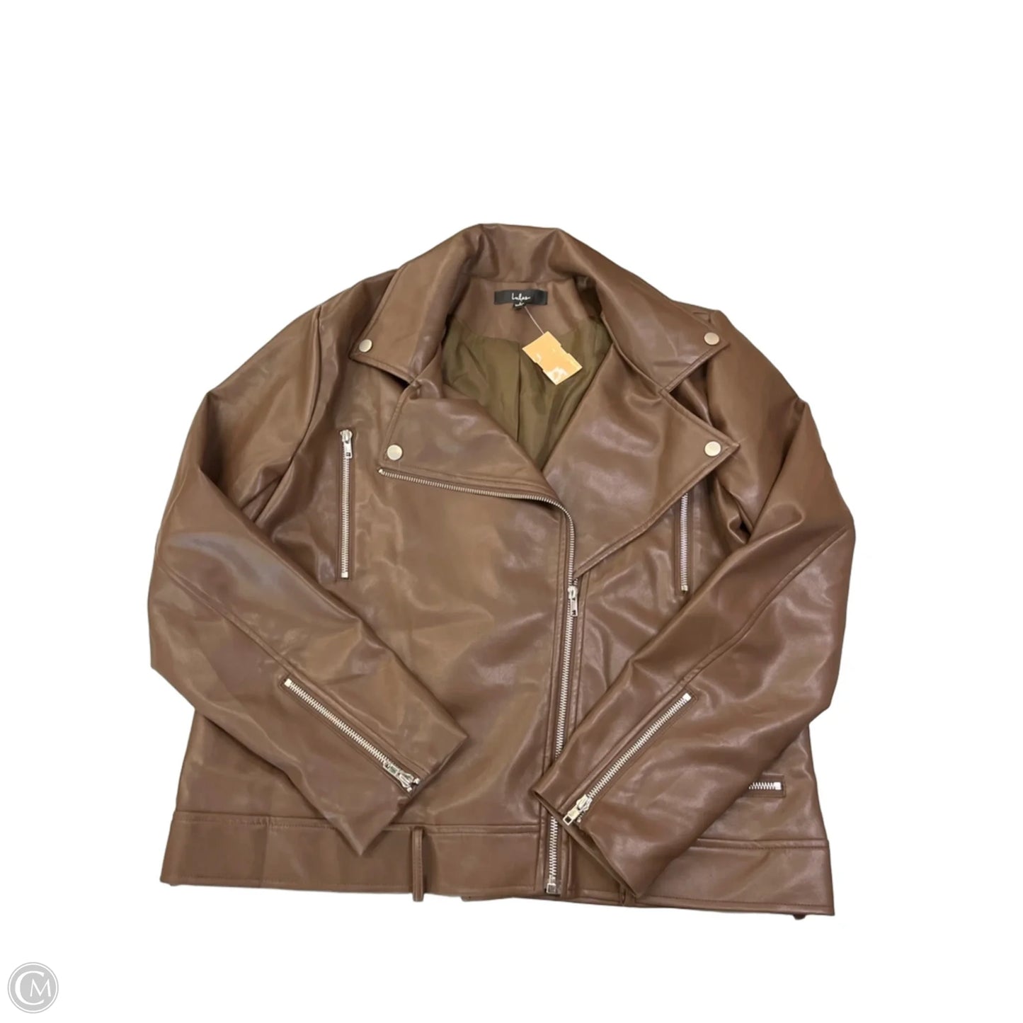Jacket Moto By Lulus In Brown, Size: L