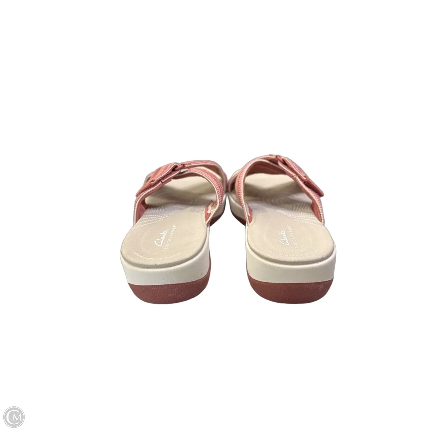 Sandals Flats By Clarks In Grey & Pink, Size: 10