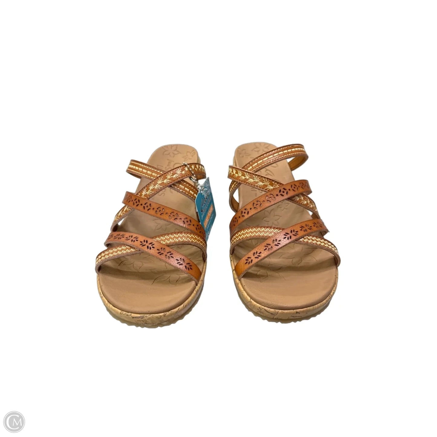 Sandals Heels Wedge By Skechers In Brown, Size: 10